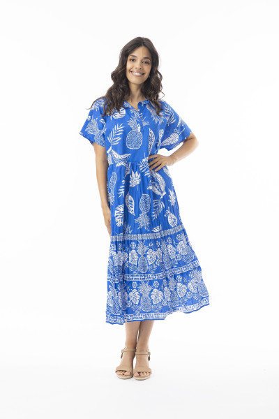 Comodoro Blue Dress Collar Layers Blue