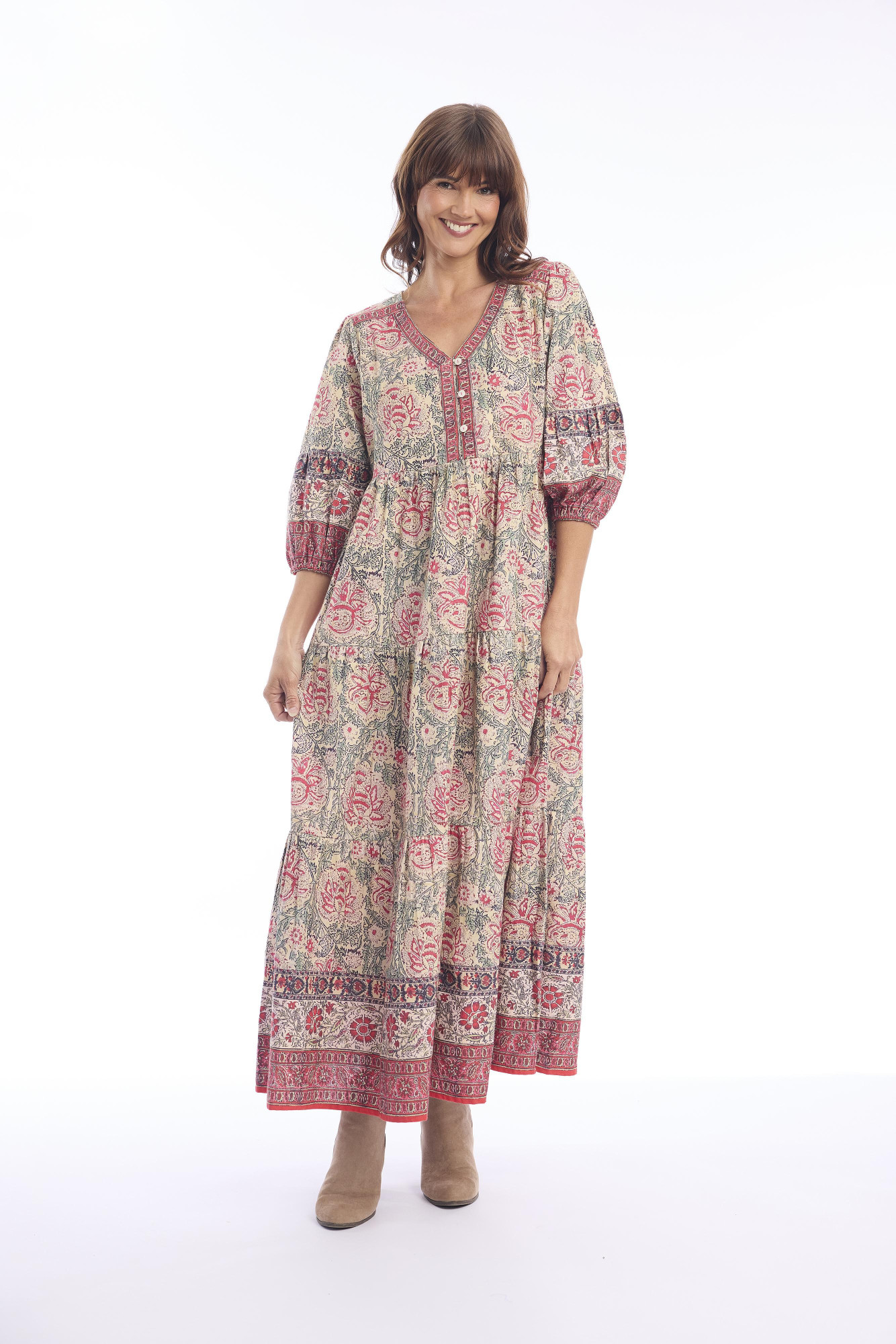 Comporta dress layer maxi Print