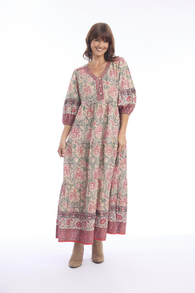 Comporta dress layer maxi Print
