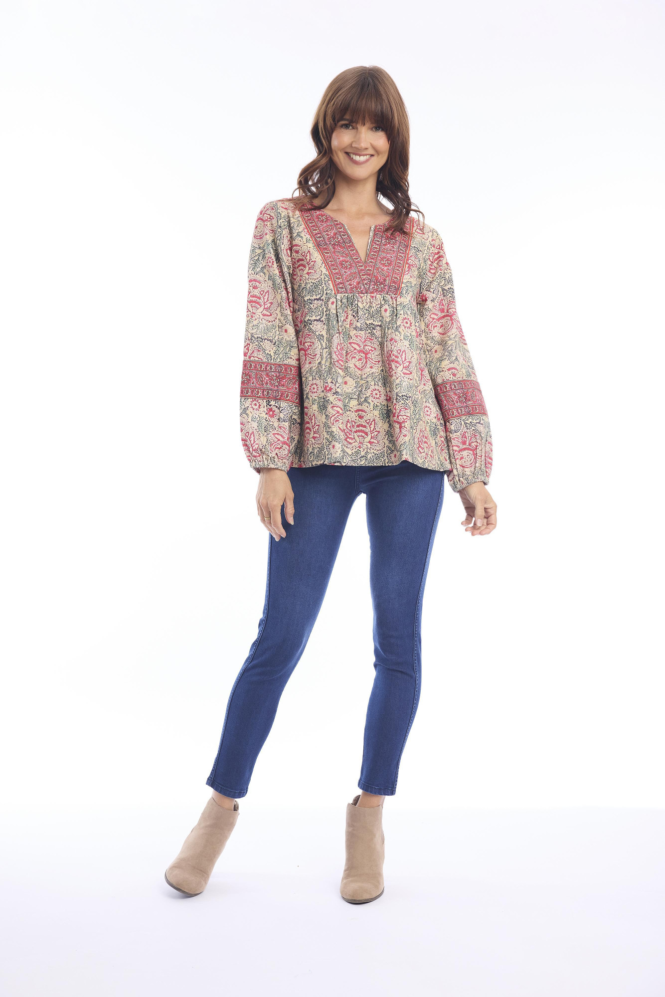 Comporta top Vneck Print
