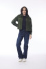 Cord Solid Biker Jacket Military
