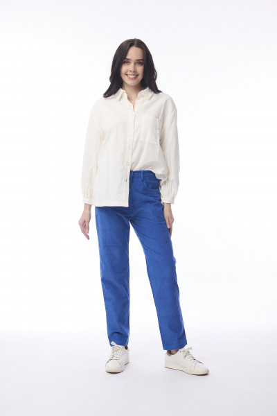 Cord Solid Jean Cobalt