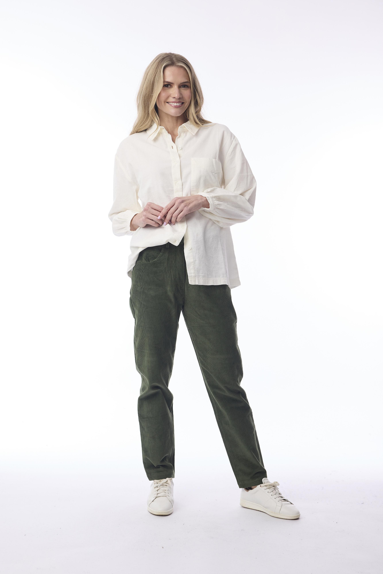 Cord Solid Jean Military