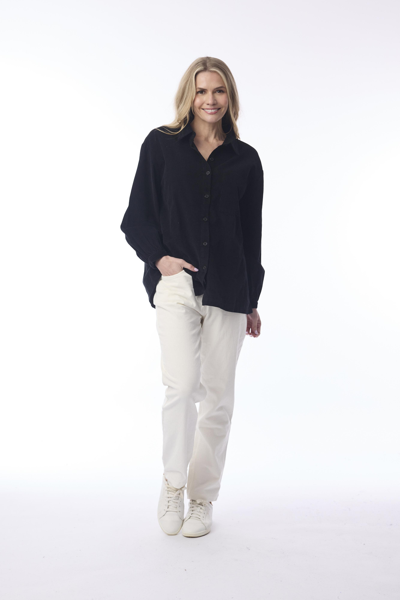 Cord Solid Jean Winter White