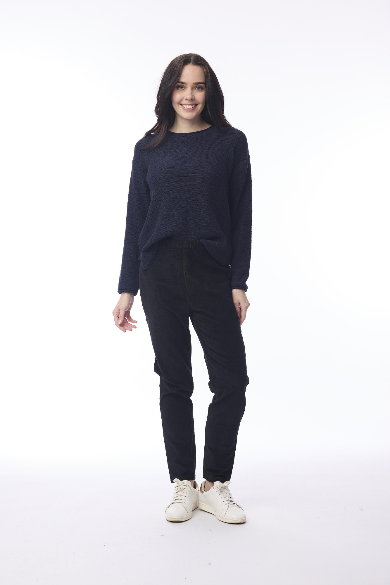 Cord Solid Jeggings Black