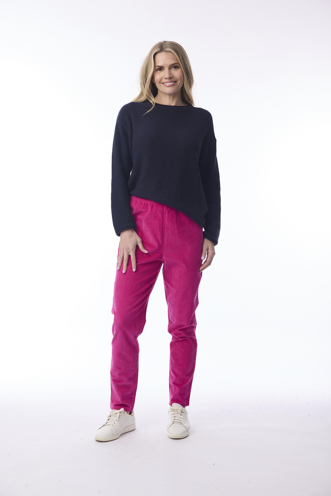 Cord Solid Jeggings Hot Pink