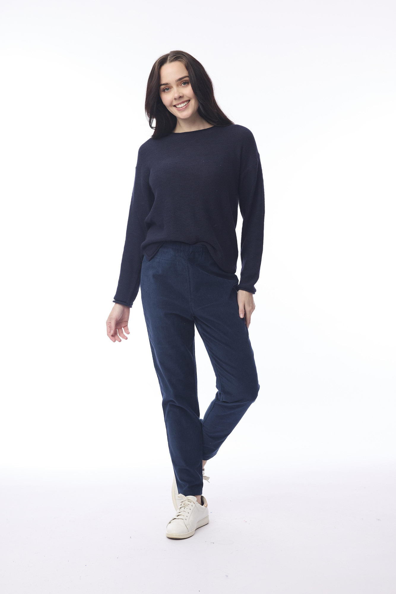 Cord Solid Jeggings Navy