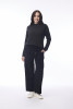 Cord Solid Pant Wide Leg Black