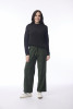 Cord Solid Pant Wide Leg Military