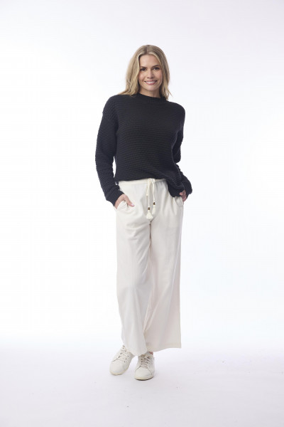 Cord Solid Pant Wide Leg Winter White