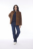 Cord Solid Shacket Tan