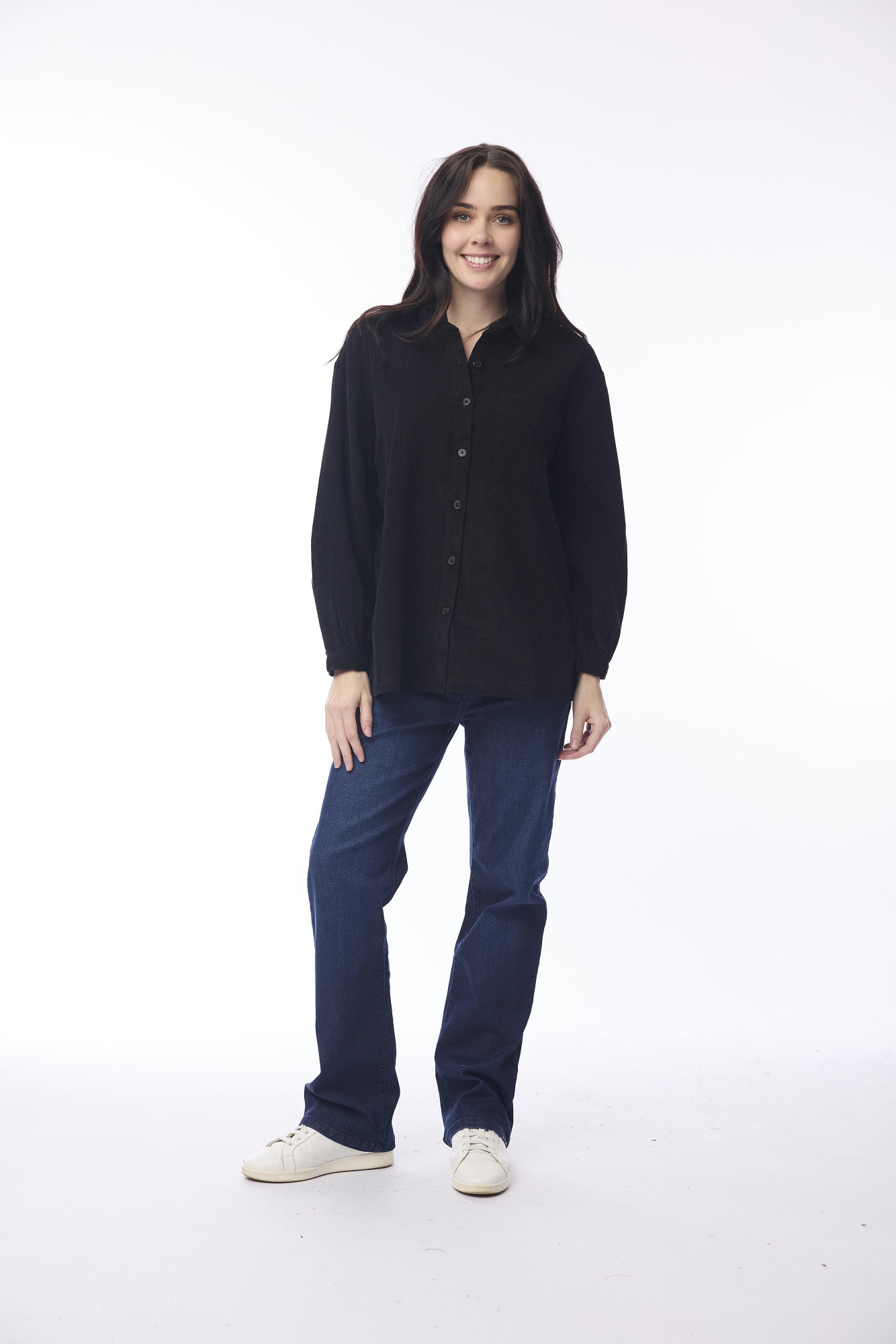 Cord Solid Shirt Winter White