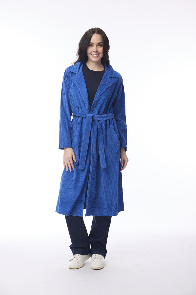 Cord Solid Trench Cobalt
