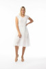 Cotton Gauze Essentials Dress Bias Pockets White