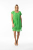 Cotton Gauze Essentials Dress Frill Hem Green