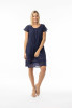 Cotton Gauze Essentials Dress Frill Hem Navy