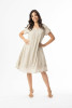 Cotton Gauze Essentials Dress Frill Hem Sand