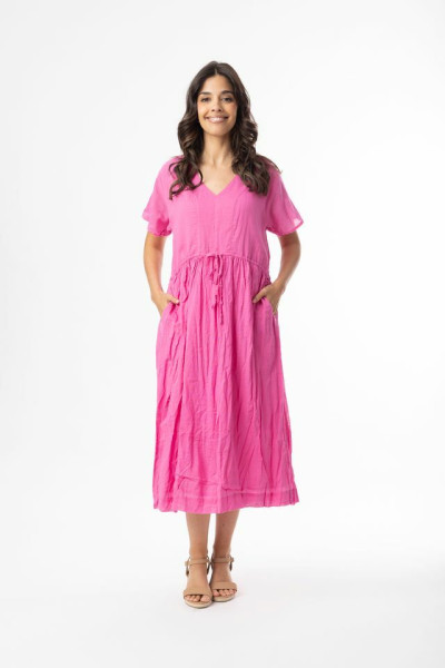 Cotton Gauze Essentials Dress Peak PINK