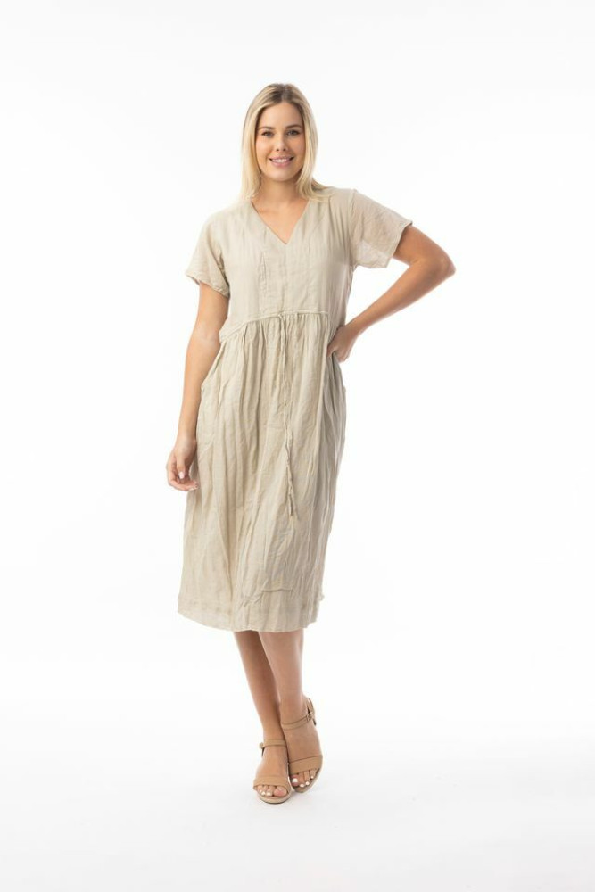 Cotton Gauze Essentials Dress Peak Sand
