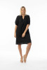 Cotton Gauze Essentials Dress Pleated Black