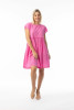Cotton Slub Essentials Dress Gathered Waist PINK