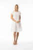 Cotton Slub Essentials Dress Gathered Waist White