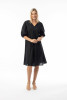 Cotton Slub Essentials Dress V Gusset Black