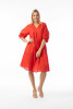 Cotton Slub Essentials Dress V Gusset Red