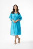 Cotton Slub Essentials Dress V Gusset TURQ