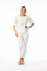 Cotton Slub Essentials Top Puff Sleeve White
