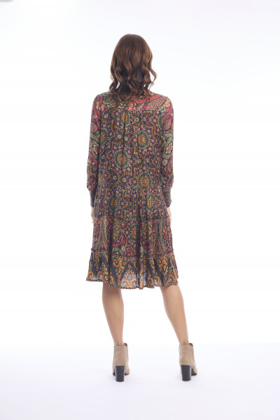 Crete Dress Placket Print