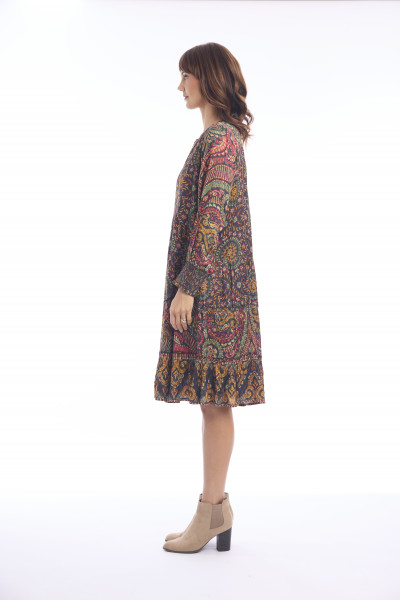 Crete Dress Placket Print