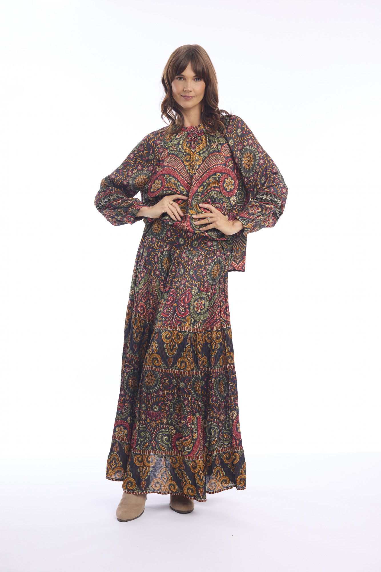 Crete Top Boho Print