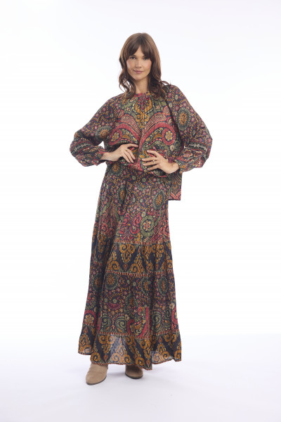 Crete Top Boho Print