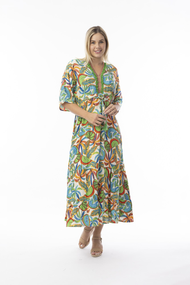 Curacao Dress Maxi Print