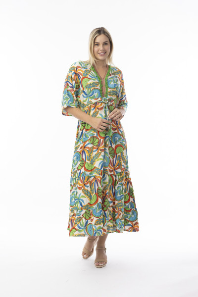 Curacao Dress Maxi Print