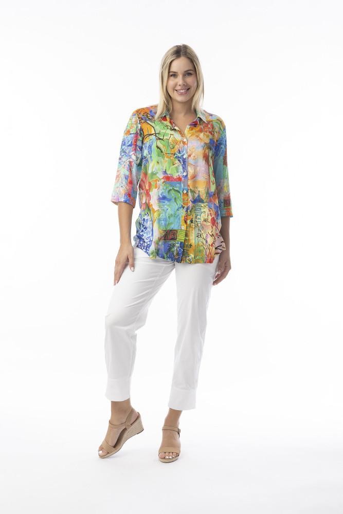 Digital Collared Shirt Oriental