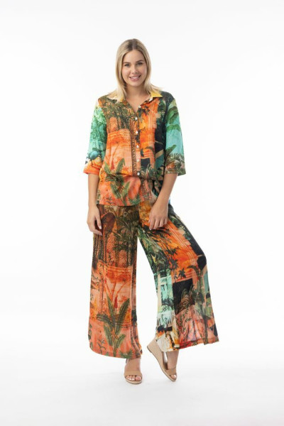 Digital Collared Shirt Vintage Tropical