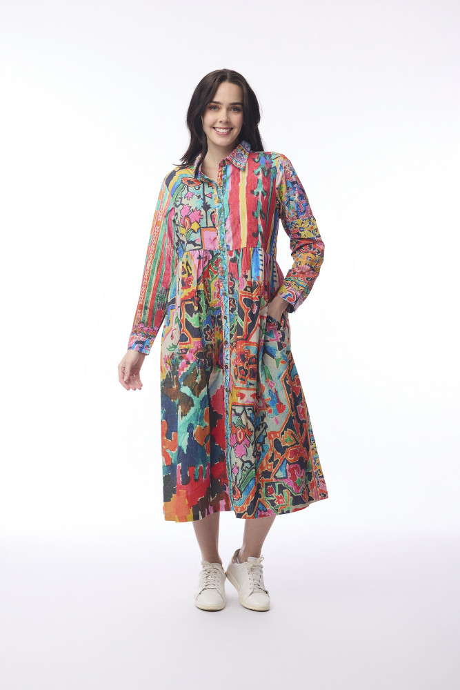 Digital Dress Button thru Persia