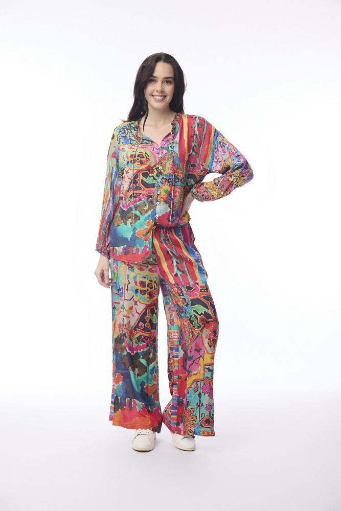 Digital Top r-neck button thru Persia