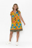 Nicola Dress Cap Sleeve Palm Parrot 3