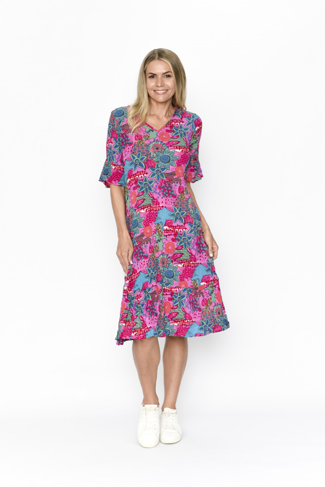 Jessica Dress Sleeved FloralCollage 4