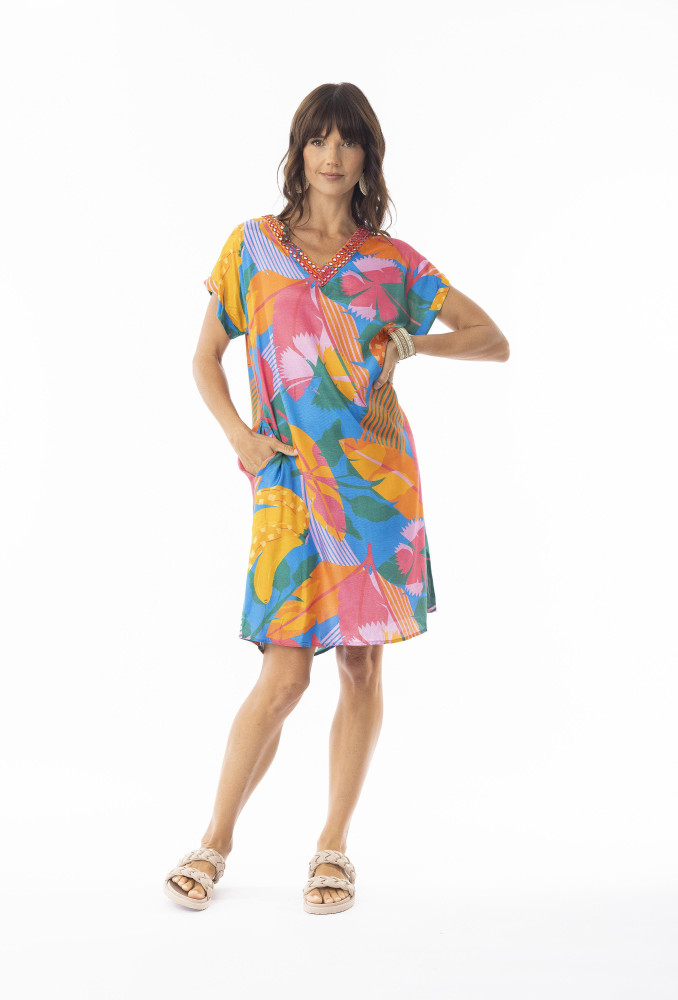 Emelia Dress Short Sleeve Print