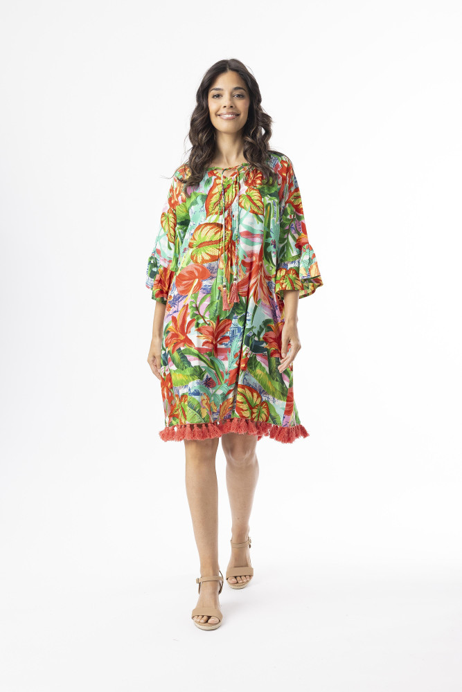 Equador Dress Tassel Print