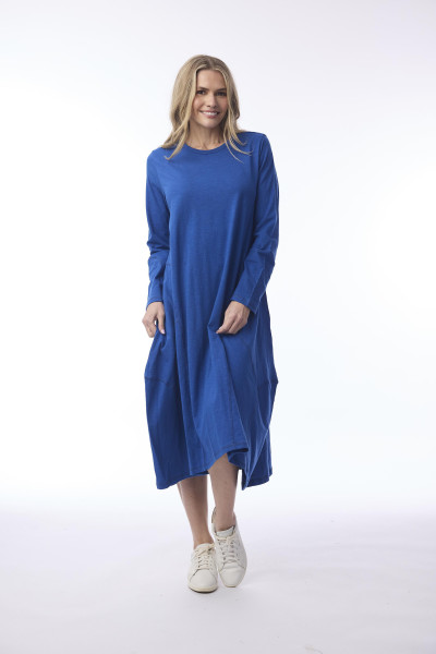 Essential Knit Bubble Dress Cobalt