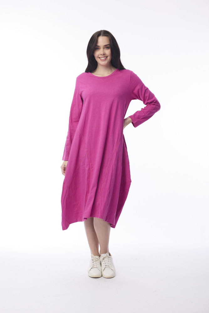 Essential Knit Bubble Dress Hot Pink