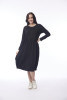 Essential Knit Dress Pleated Yoke Tan