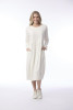 Essential Knit Dress Pleated Yoke Winter White