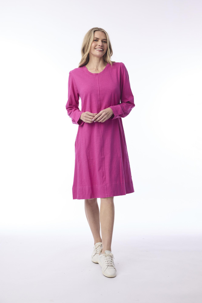 Essential Knit Shift Dress Hot Pink