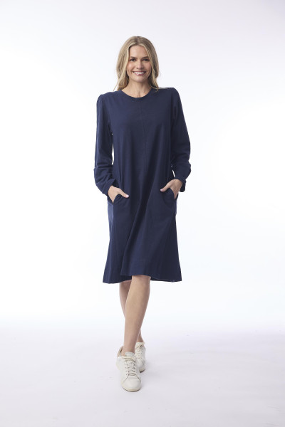 Essential Knit Shift Dress Navy